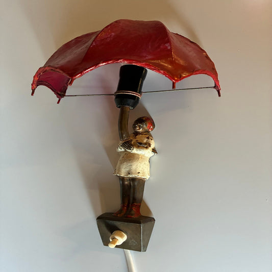 Natlampe-metal-gammel-30'erne